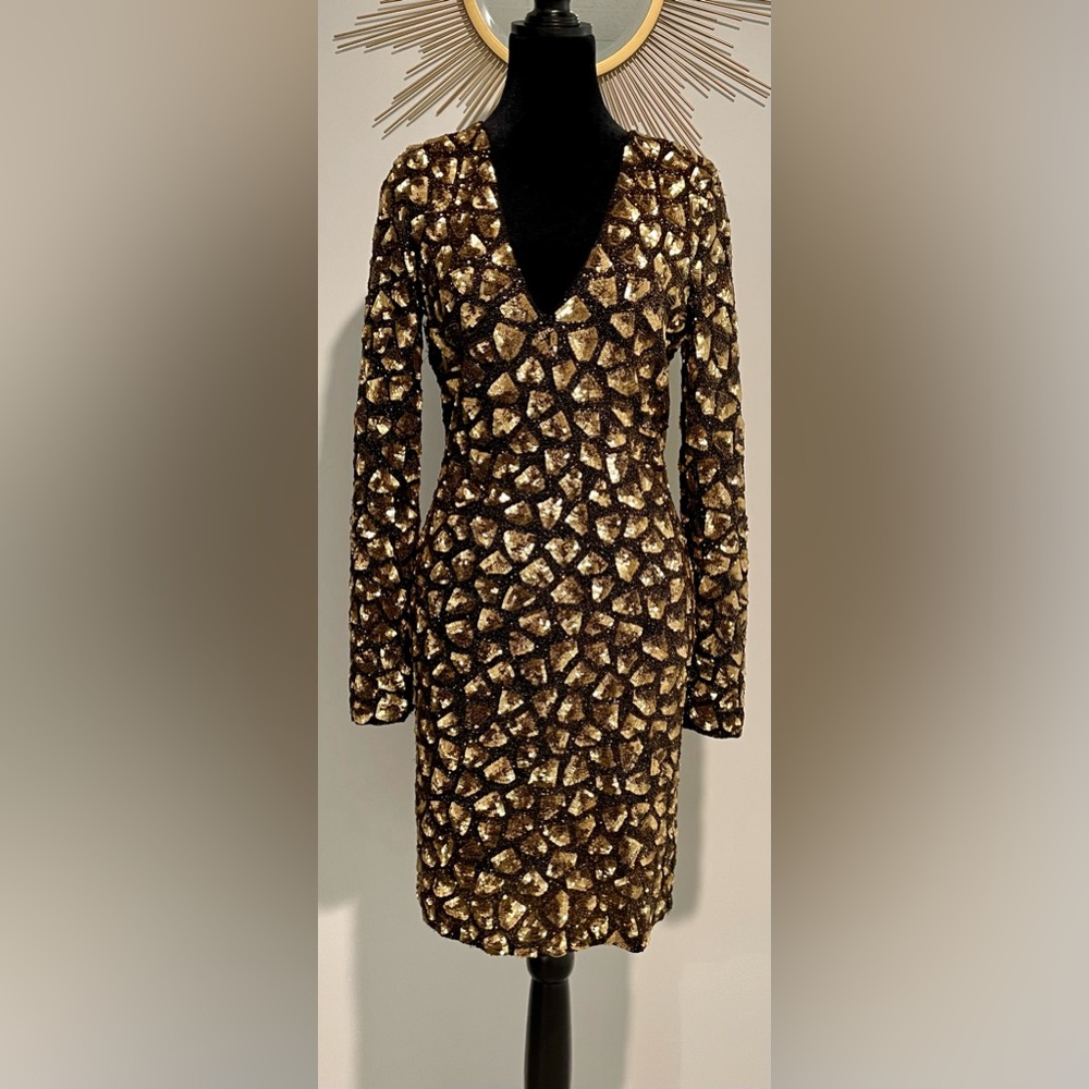 Alice + Olivia beaded cocktail dress. Size 8.